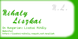 mihaly liszkai business card